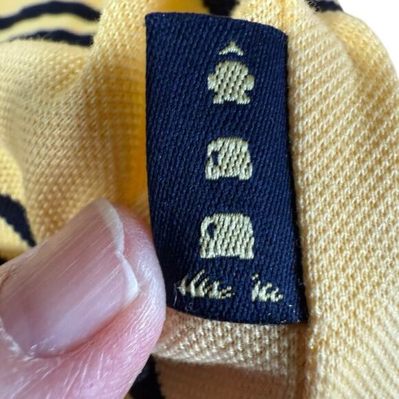 Vtg Clark And Gregory Shirt Men's Polo Short Sleeve Yellow Striped 2XL Preppy - Picture 4 of 7